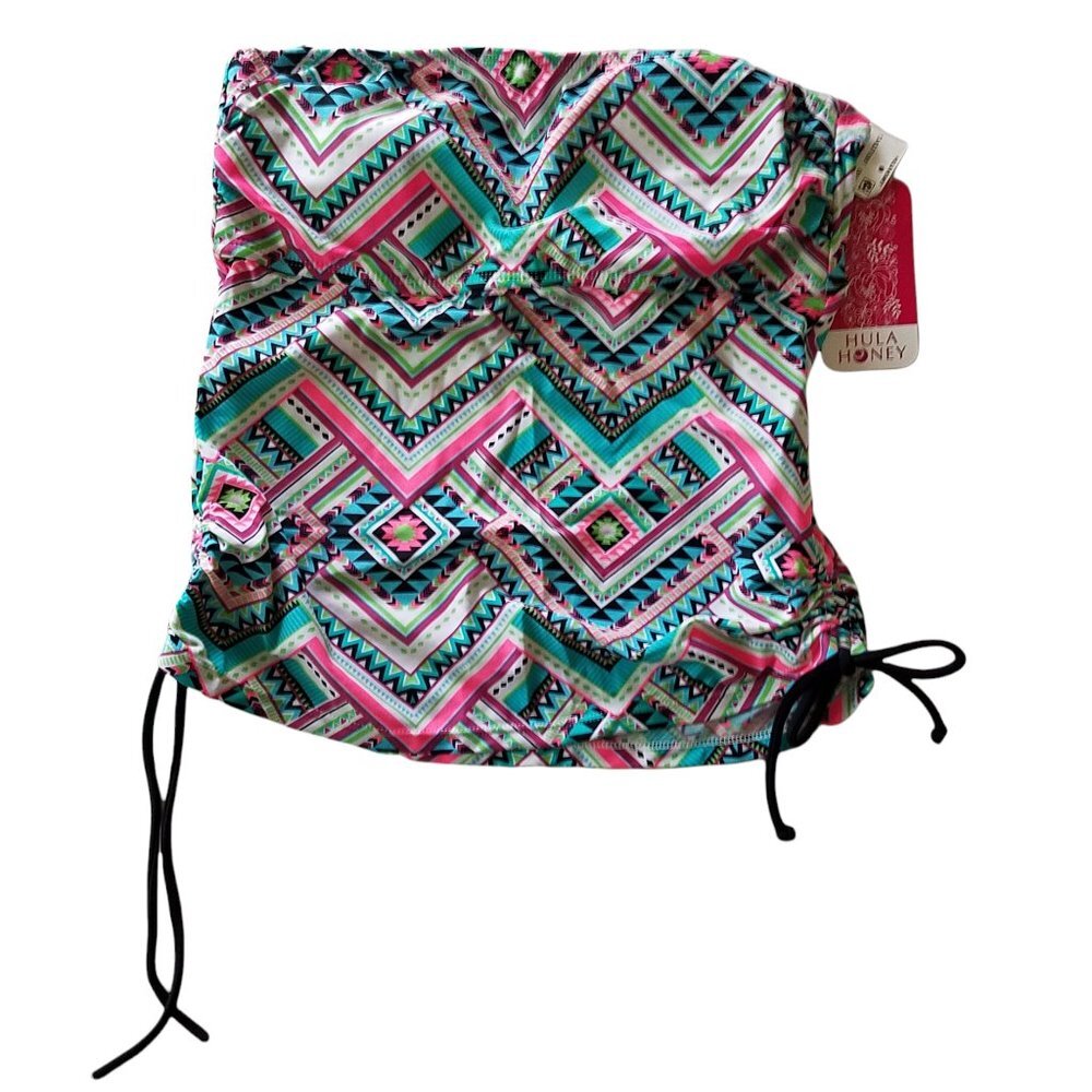 Hula Honey Aztec Print Pink and Teal Tankini